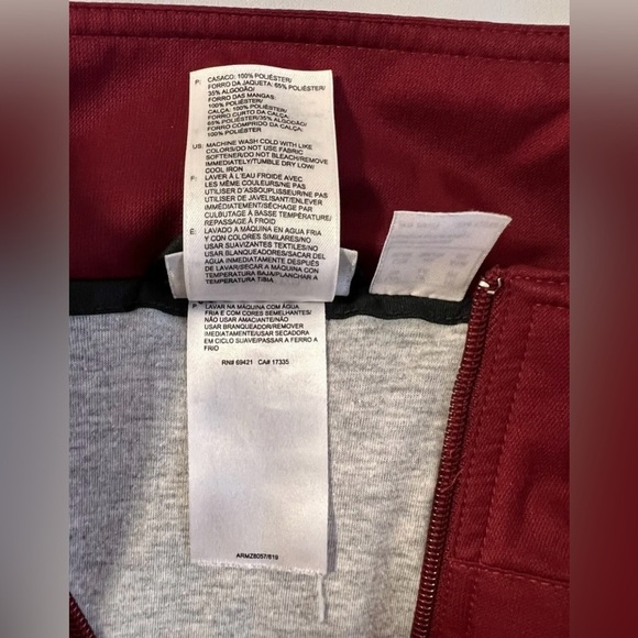 Vintage Reebok Jacket Men 2XL Red Black Full Zip Windbreaker Track Coat Warm Up - Picture 6 of 8